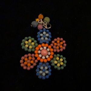 Boho Beaded Flower Pendant